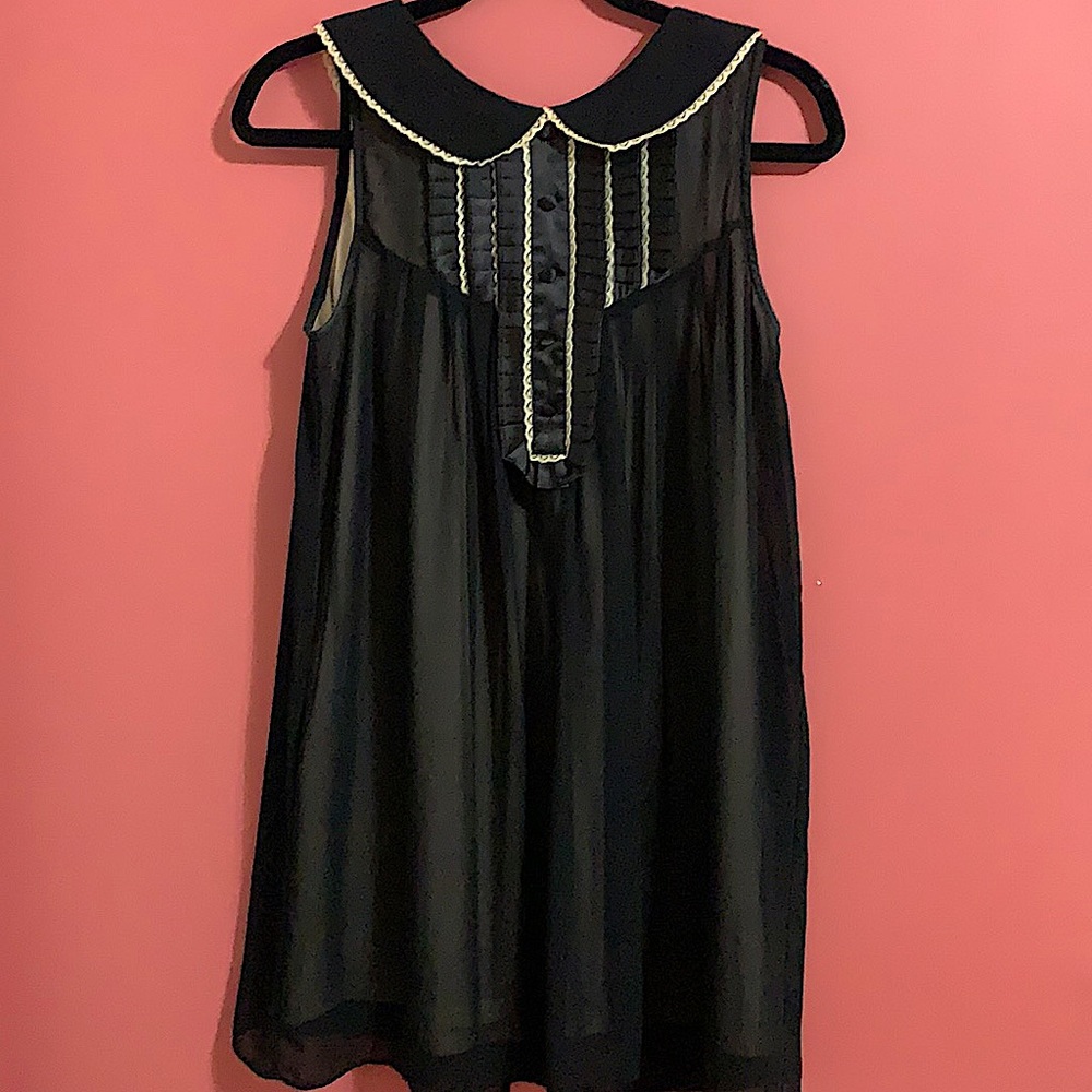 Mini Black Tuxedo Baby Doll Dress